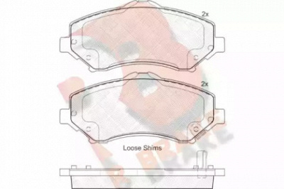 R BRAKE rb1908201 -  Комплект тормозных колодок, дисковый тормоз